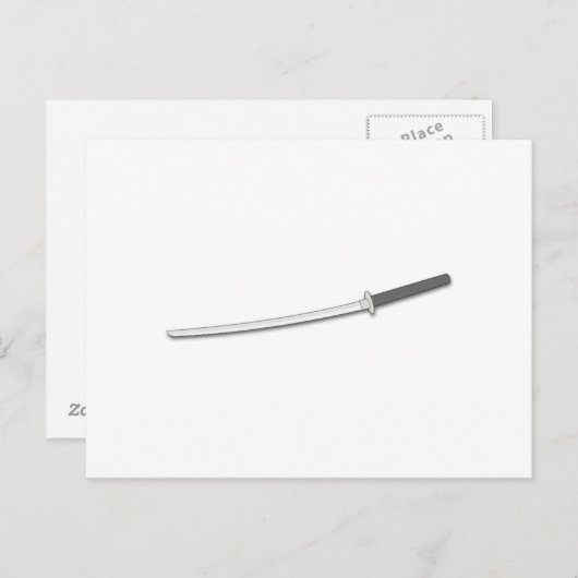 Ninja Samurai Sword Postkarte (Vorne/Hinten)
