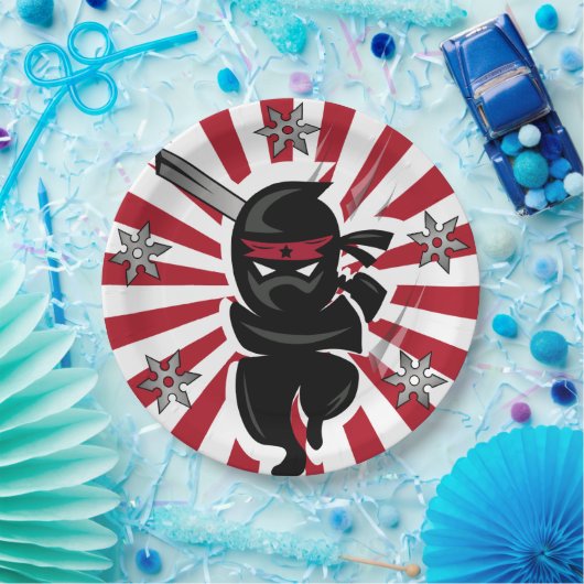 Ninja Samurai Warrior Disposable Paper Tellers Pappteller (Party)