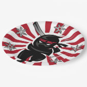 Ninja Samurai Warrior Disposable Paper Tellers Pappteller (Schrägansicht)