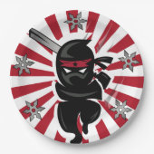 Ninja Samurai Warrior Disposable Paper Tellers Pappteller (Vorderseite)