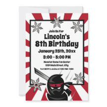 Ninja Samurai Warrior Kids Boys Birthday Party