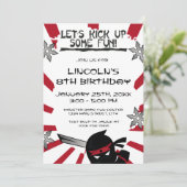 Ninja Samurai Warrior Kindergeburtstag Party Invit Einladung (Stehend Vorderseite)