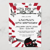 Ninja Samurai Warrior Kindergeburtstag Party Invit Einladung (Vorne/Hinten)