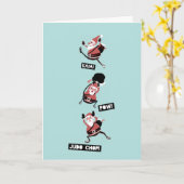 Ninja Santa's Kickass Weihnachten Karte (Gelbe Blume)