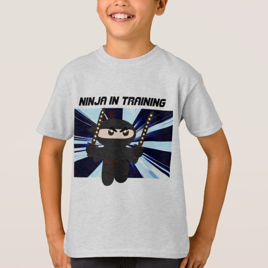 NINJA SCHERZT T-SHIRTS, NINJA IM T-Shirt (Vorderseite)