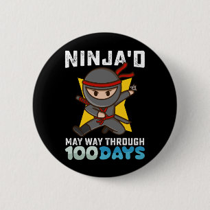 Ninja schlich sich auf May-Art durch 100 Schultage Button
