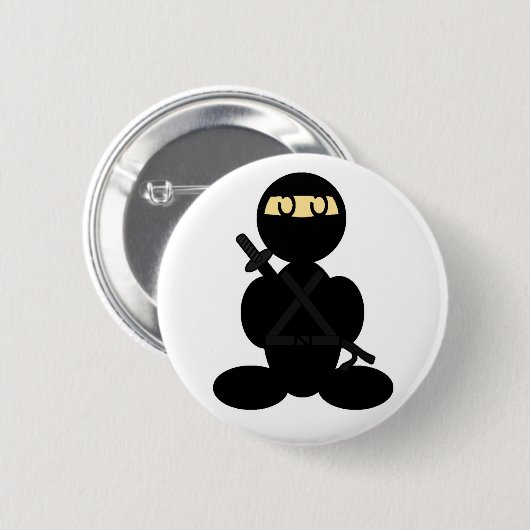 Ninja (schlicht) button (Vorne & Hinten)