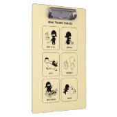 Ninja-Schulungen, benutzerdefinierte Farbe Klemmbrett (Rechts)