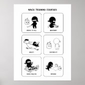 Ninja-Schulungen, benutzerdefinierte Farbe Poster (Vorne)