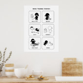 Ninja-Schulungen, benutzerdefinierte Farbe Poster (Küche)