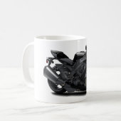 Ninja schwarzes Fahrrad Kaffeetasse (Vorderseite Links)
