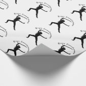 Ninja Schwertfrau Silhouette Thunder_Cove Geschenkpapier (Ecke)