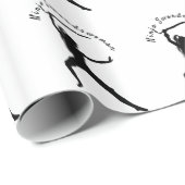 Ninja Schwertfrau Silhouette Thunder_Cove Geschenkpapier (Rolleneckpunkt)