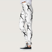 Ninja Schwertfrau Silhouette Thunder_Cove Leggings (Links)