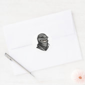 Ninja Shinobi Head Portrait Runder Aufkleber (Umschlag)