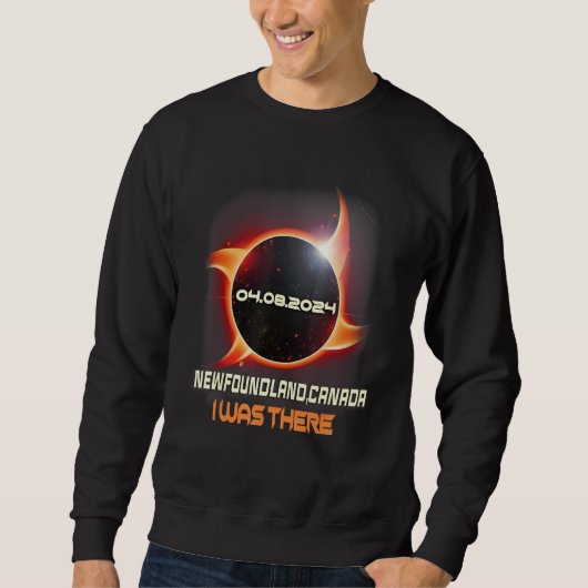 Ninja Shuriken Total Solar Eclipse 2024 Newfoundla Sweatshirt (Vorderseite)