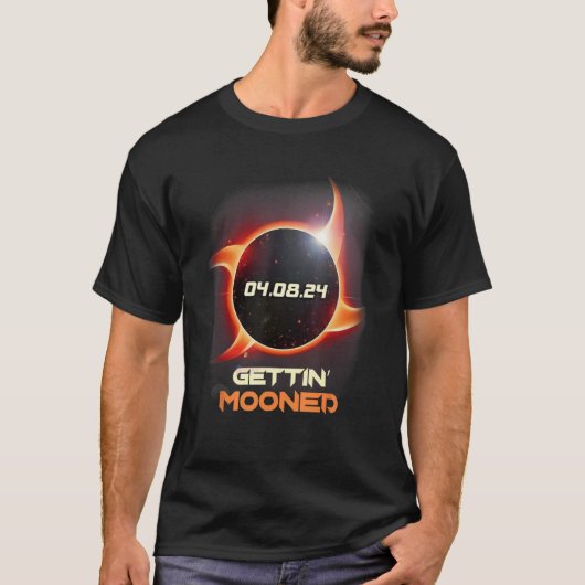 Ninja Shuriken Total Solar Eclipse Befeuert T-Shirt (Vorderseite)