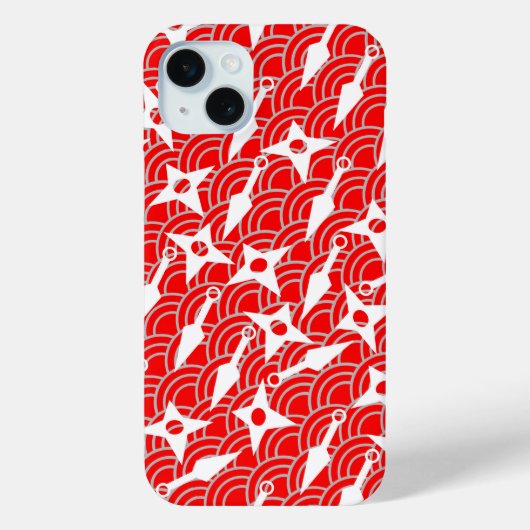 Ninja Shuriken und Kunai Design Case-Mate iPhone Hülle (Rückseite)