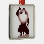 Ninja Silbernes Ornament (Rechts)