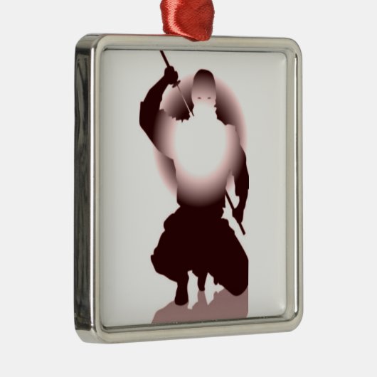 Ninja Silbernes Ornament (Rechts)