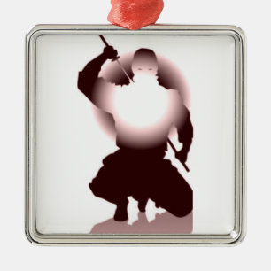 Ninja Silbernes Ornament