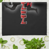 Ninja Silhouette Geschirrtuch (Gefaltet)