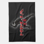 Ninja Silhouette Geschirrtuch (Vertikal)