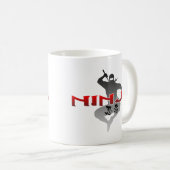 Ninja Silhouette Kaffeetasse (VorderseiteRechts)