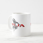 Ninja Silhouette Kaffeetasse (Vorderseite Links)