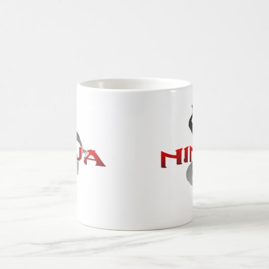 Ninja Silhouette Kaffeetasse (Mittel)