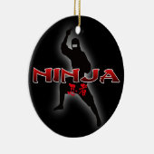 Ninja Silhouette Keramikornament (Rechts)
