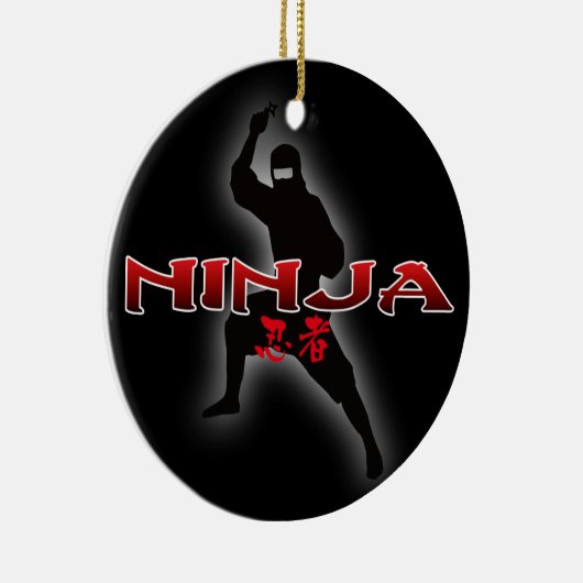 Ninja Silhouette Keramikornament (Rechts)