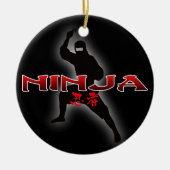 Ninja Silhouette Keramikornament (Vorne)