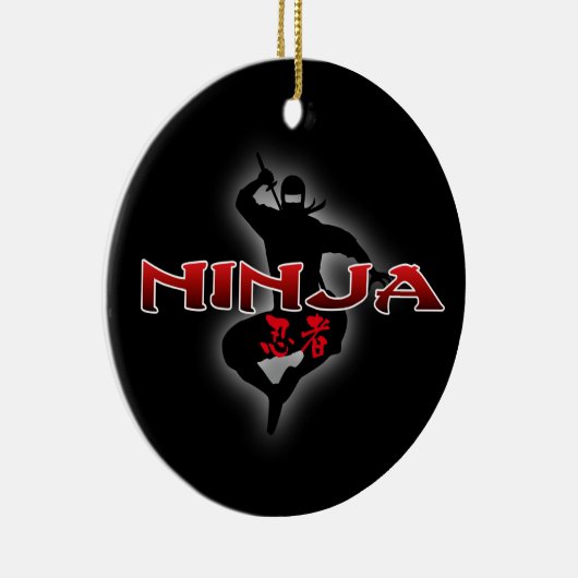 Ninja Silhouette Keramikornament (Rechts)