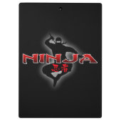 Ninja Silhouette Klemmbrett (Rückseite)