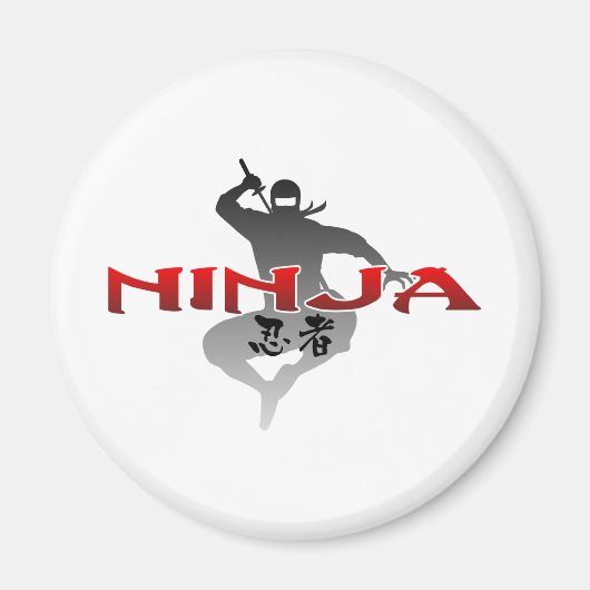 Ninja Silhouette Magnet (Vorne)