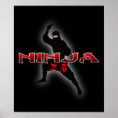 Ninja Silhouette Poster (Vorne)