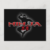 Ninja Silhouette Postkarte (Vorderseite)