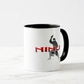 Ninja Silhouette Tasse (VorderseiteRechts)