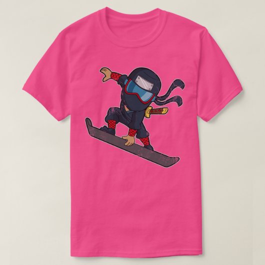 Ninja Snowboard Snowboarder Snowboarder Winter Sno T-Shirt (Design vorne)