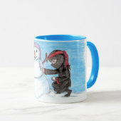 Ninja Snowman-Wecker Tasse (VorderseiteRechts)