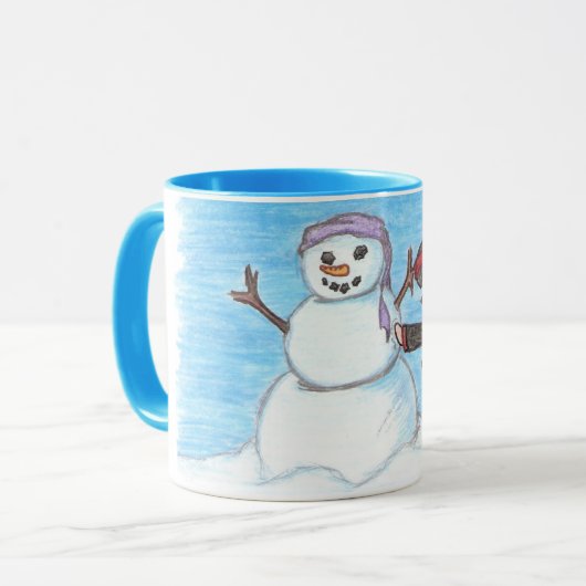 Ninja Snowman-Wecker Tasse (Vorderseite Links)
