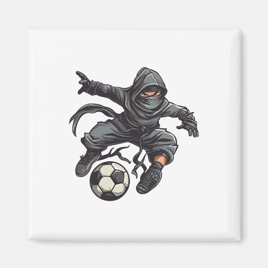 Ninja Soccer I Kinderfußball Magnet (Vorne)