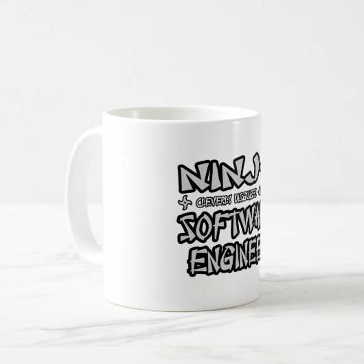 Ninja...Software Engineer Kaffeetasse (Vorderseite Links)