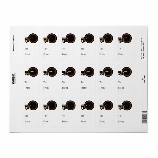 Ninja Squirrel Adressaufkleber (Vorne)