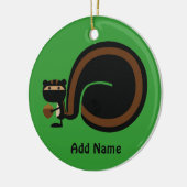 Ninja Squirrel Keramikornament (Links)