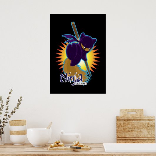 Ninja Squirrel Poster (Küche)