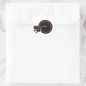 Ninja Squirrel Quadratischer Aufkleber (Tasche)