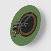 Ninja Squirrel Runde Wanduhr (Winkel)