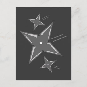 Ninja Stars Postkarte